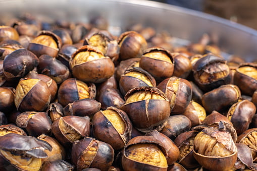 Roasted chestnuts in San Sebastian